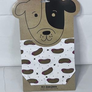 NWT Pet Bandana Hot Dog Print